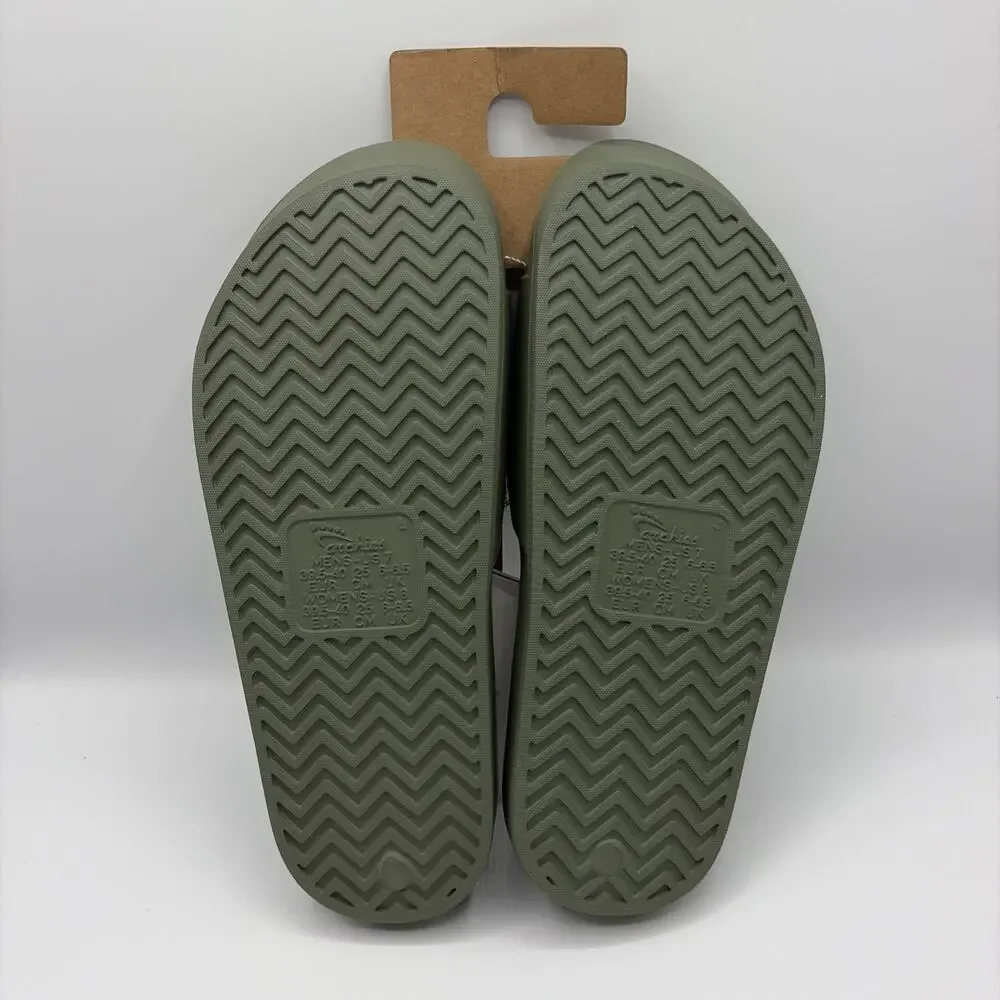 Archies Olive Green Arch Support Flip Flops Unisex Sz US M 7 W 8 NWT